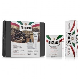 Set de barbierit cu after shave balsam si crema de barbierit Proraso Sensitive Duo Pack